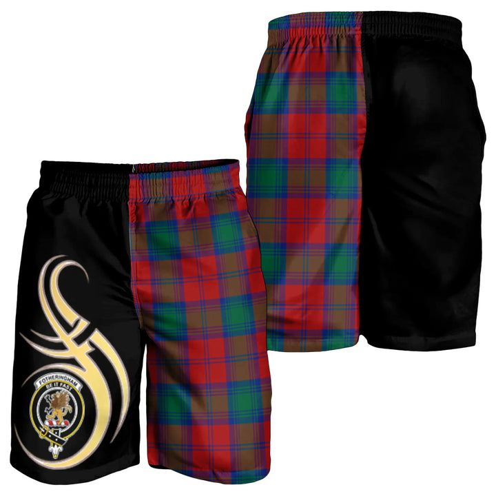 Scottish Fotheringham Clan Crest Tartan Believe in Me Men's Shorts