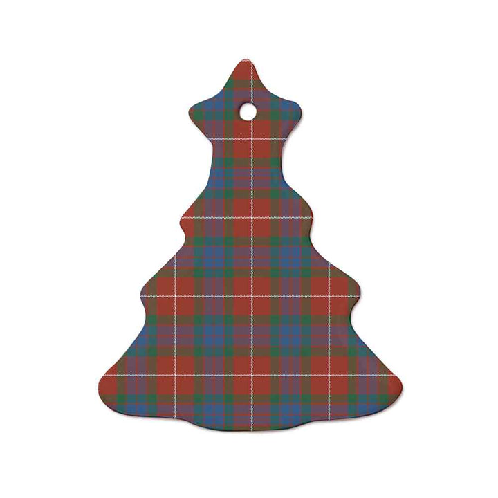 Scottish Fraser Ancient Clan Tartan Ceramic Ornament  Tree Shape Tartan Plaid