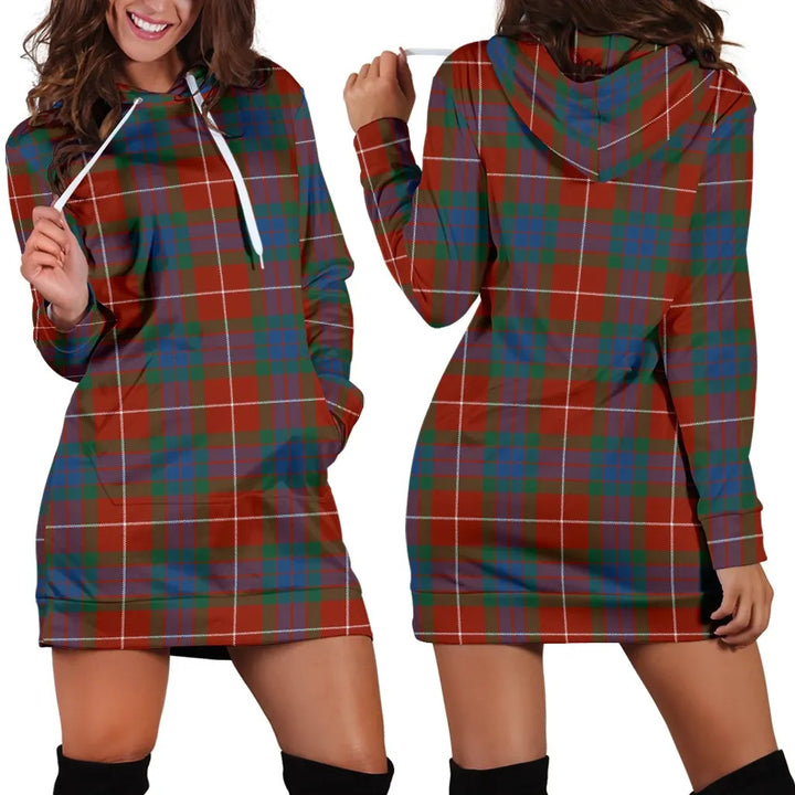 Scottish Fraser Ancient Clan Tartan Hoodie Dress