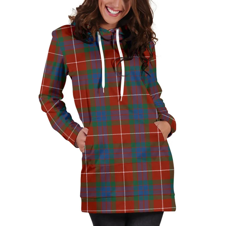 Scottish Fraser Ancient Clan Tartan Hoodie Dress
