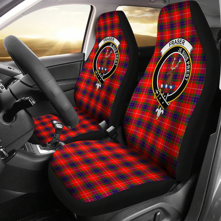 Scottish Fraser Clan Crest Tartan Car Seat Covers 2