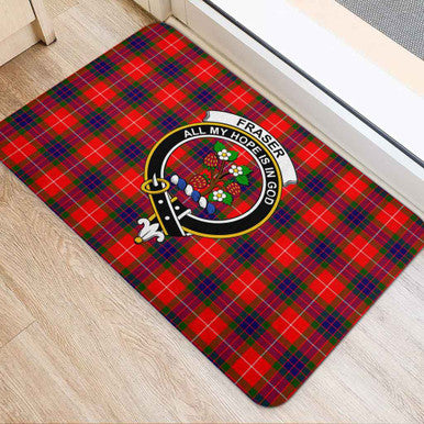 Scottish Fraser (of Lovat) Clan Crest Tartan Door Mat Tartan Plaid 2