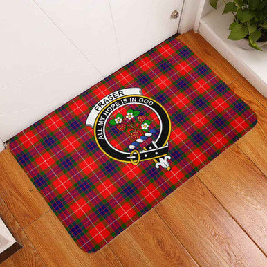Scottish Fraser (of Lovat) Clan Crest Tartan Door Mat Tartan Plaid 3