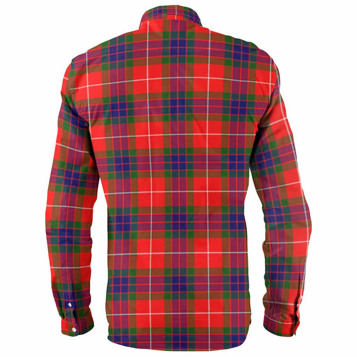 Scottish Fraser (of Lovat) Clan Crest Tartan Long Sleeve Shirt Back Side Tartan Plaid