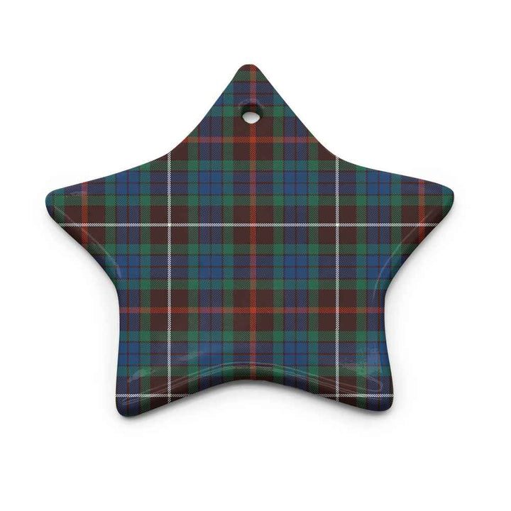 Scottish Fraser Hunting Ancient Clan Tartan Ceramic Ornament Star Shape Tartan Plaid