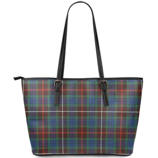 Scottish Fraser Hunting Ancient Clan Tartan Leather Tote Tartan Plaid