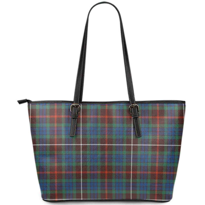 Scottish Fraser Hunting Ancient Clan Tartan Leather Tote Tartan Plaid