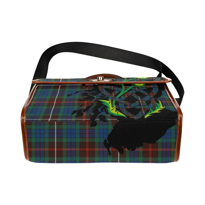 Scottish Fraser Hunting Ancient Clan Tartan Waterproof Canvas Bag With Thistle Tartan Plaid 5
