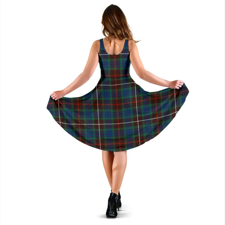 Scottish Fraser Hunting Ancient Clan Tartan Women Midi Dress