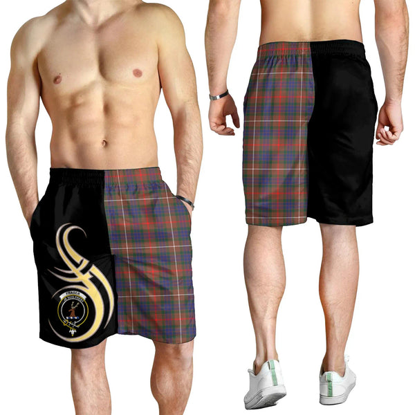 Scottish Fraser Hunting Modern Clan Crest Tartan Believe in Me Men's Shorts