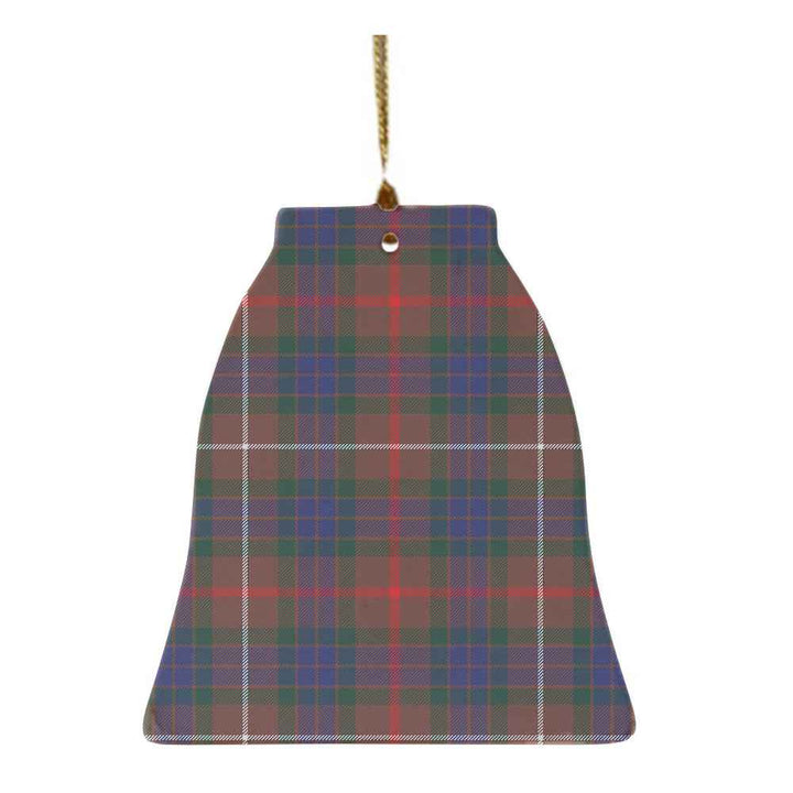 Scottish Fraser Hunting Modern Clan Tartan Ceramic Ornament Bell Shape Tartan Plaid