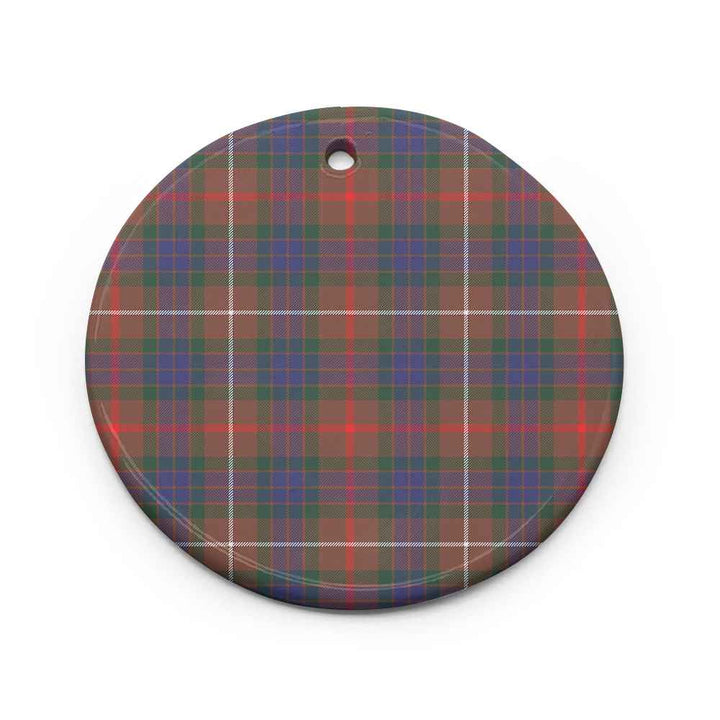 Scottish Fraser Hunting Modern Clan Tartan Ceramic Ornament Circle Shape Tartan Plaid