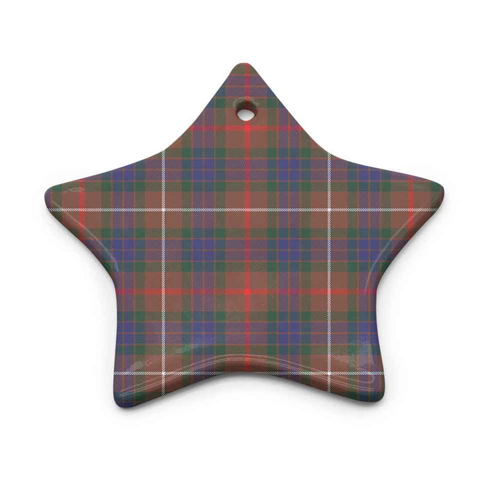 Scottish Fraser Hunting Modern Clan Tartan Ceramic Ornament Star Shape Tartan Plaid