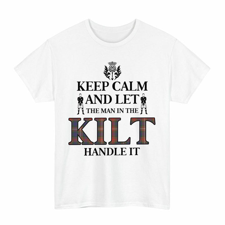 Scottish Fraser Hunting Modern Clan Tartan T-Shirt - Keep Calm Tartan Plaid White Color