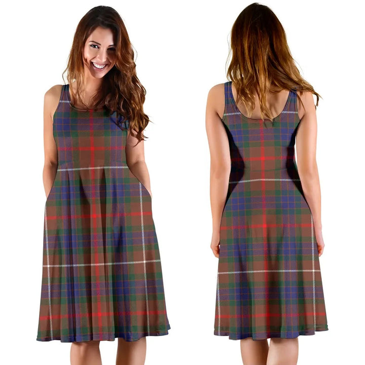 Scottish Fraser Hunting Modern Clan Tartan Women Midi Dress