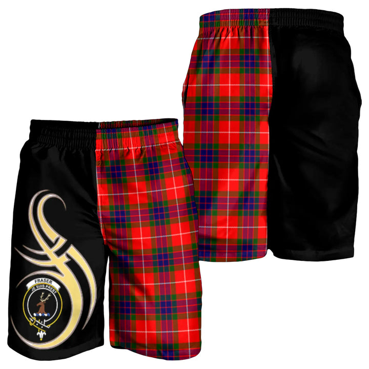 Scottish Fraser Modern Clan Crest Tartan Believe in Me Men's Shorts