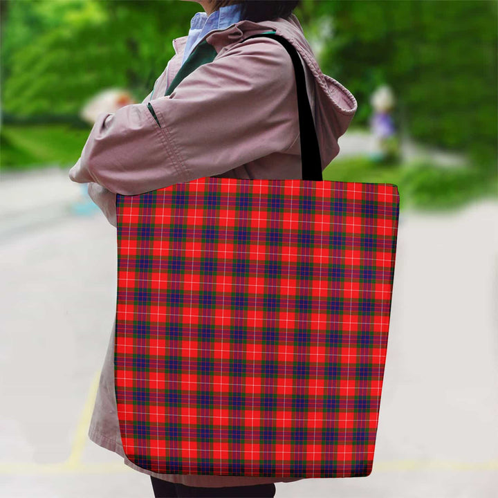 Scottish Fraser Modern Clan Tartan Canvas Bag With Shoulder Strap Tartan Plaid 2