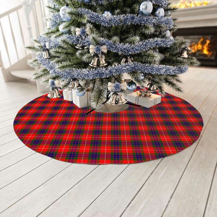Scottish Fraser Modern Clan Tartan Christmas Tree Skirt No Tassels 3 Tartan Plaid