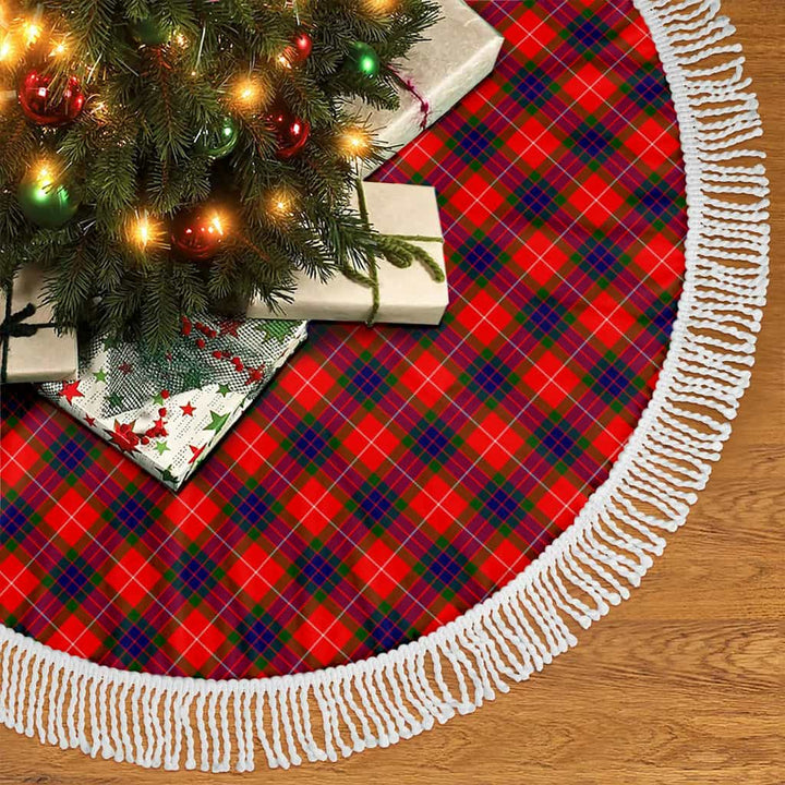 Scottish Fraser Modern Clan Tartan Christmas Tree Skirt Tassels 2 Tartan Plaid