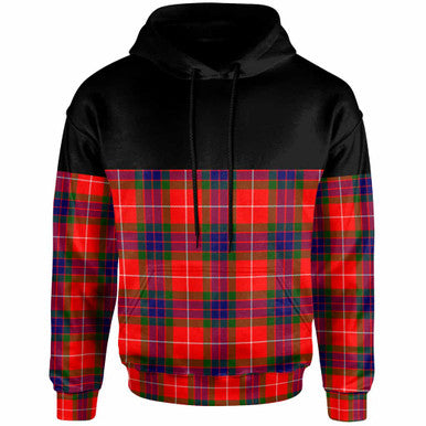 Scottish Fraser Modern Clan Tartan Hoodie - Horizontal Style Front Side Tartan Plaid