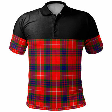 Scottish Fraser Modern Clan Tartan Polo Shirt - Horizontal Style Front Side Tartan Plaid