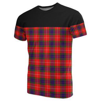 Scottish Fraser Modern Clan Tartan T-Shirt Horizontal Style Front Side Tartan Plaid