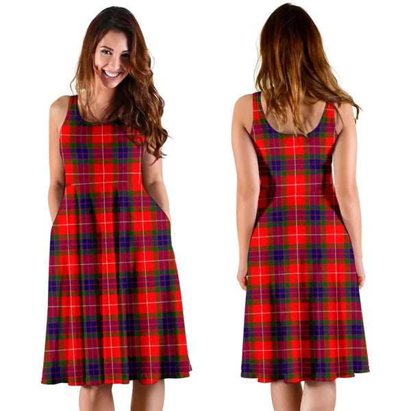 Scottish Fraser Modern Clan Tartan Women Midi Dress