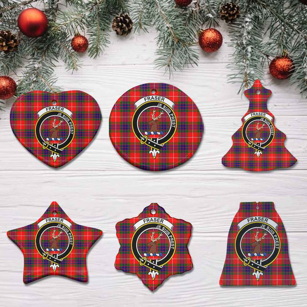 Scottish Fraser Clan Crest Tartan Ceramic Ornament All Tartan Plaid
