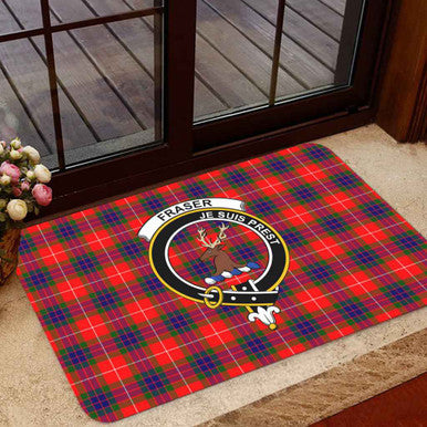 Scottish Fraser Clan Crest Tartan Door Mat Tartan Plaid 1