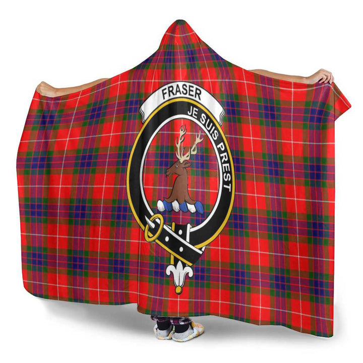 Scottish Fraser (of Lovat) Clan Crest Tartan Hooded Blanket Tartan Plaid 3