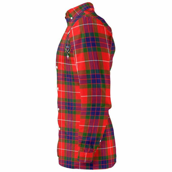 Scottish Fraser Clan Crest Tartan Long Sleeve Shirt Tartan Plaid