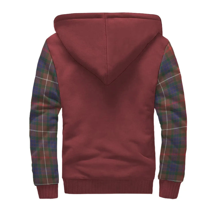 Scottish Fraser (of Lovat) Clan Crest Tartan Plaid Sleeve Sherpa Hoodie