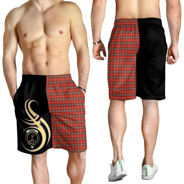 Scottish Fraser Weathered Clan Crest Tartan Believe in Me Men's Shorts
