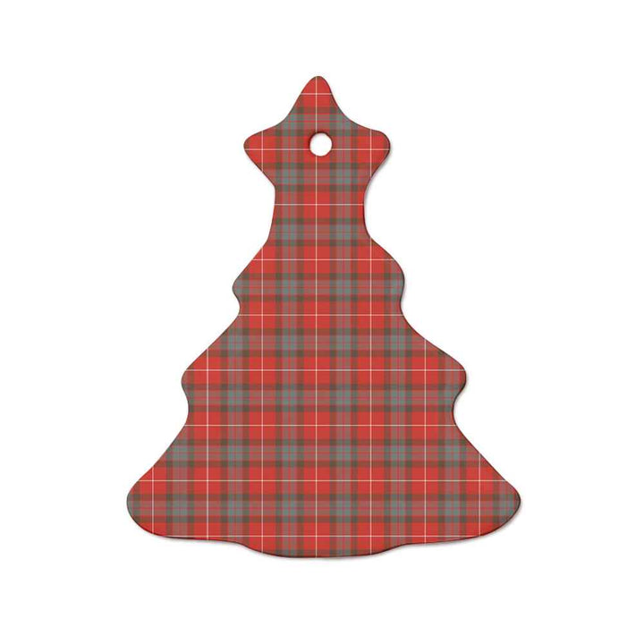Scottish Fraser Weathered Clan Tartan Ceramic Ornament  Tree Shape Tartan Plaid