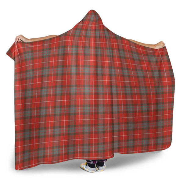 Scottish Fraser Weathered Clan Tartan Hooded Blanket Tartan Plaid 2