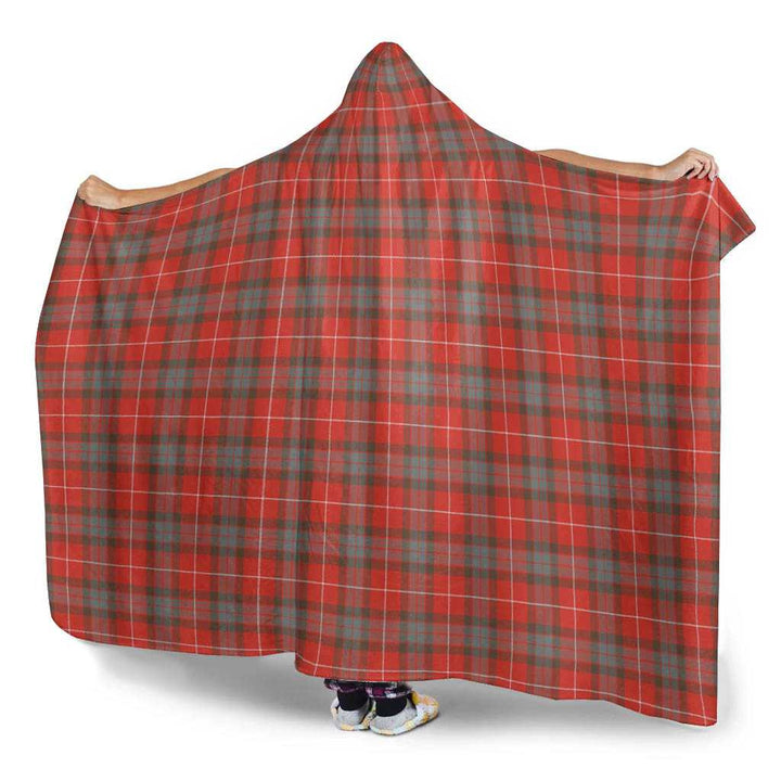 Scottish Fraser Weathered Clan Tartan Hooded Blanket Tartan Plaid 3