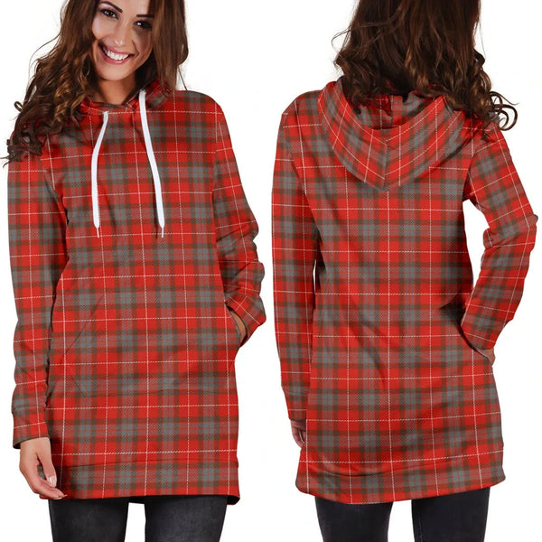 Scottish Fraser Weathered Clan Tartan Hoodie Dress