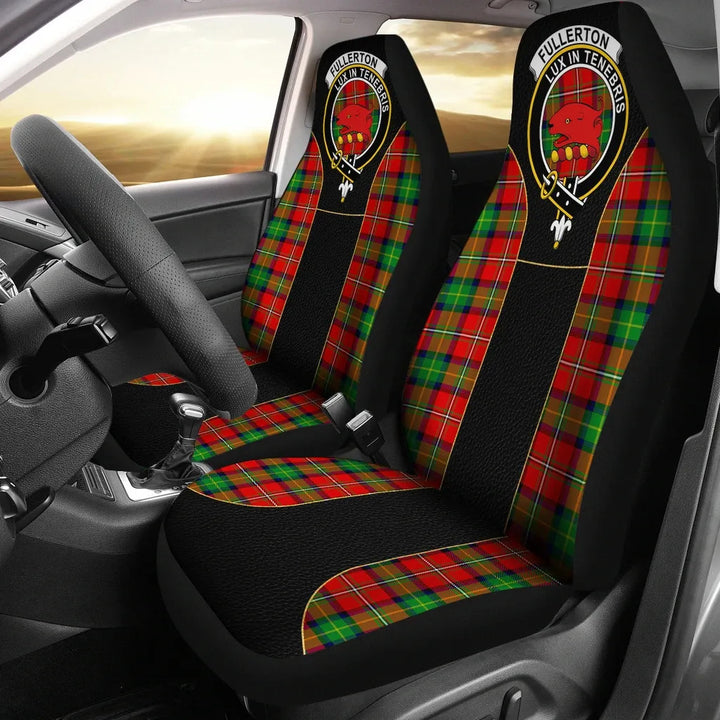 Scottish Fullerton Clan Crest Tartan Car Seat Covers - Special Style 1