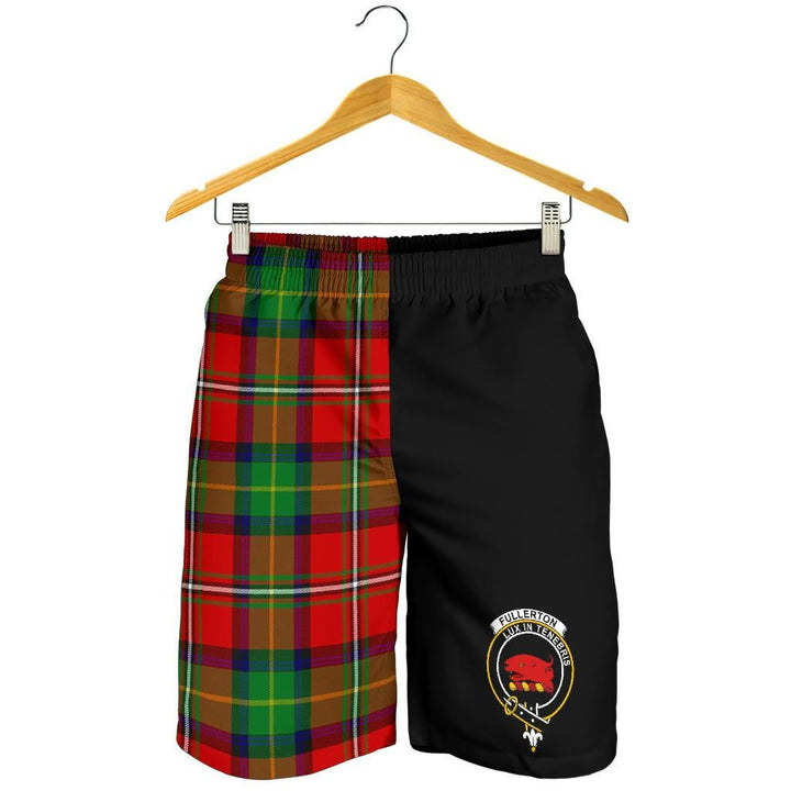 Scottish Fullerton Clan Crest Tartan Half of Me Men's Shorts