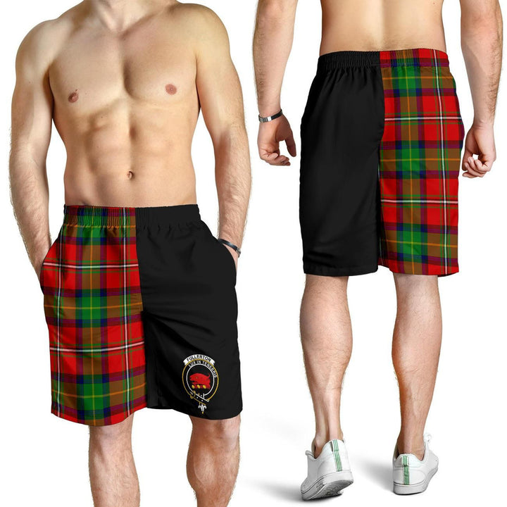 Scottish Fullerton Clan Crest Tartan Half of Me Men's Shorts