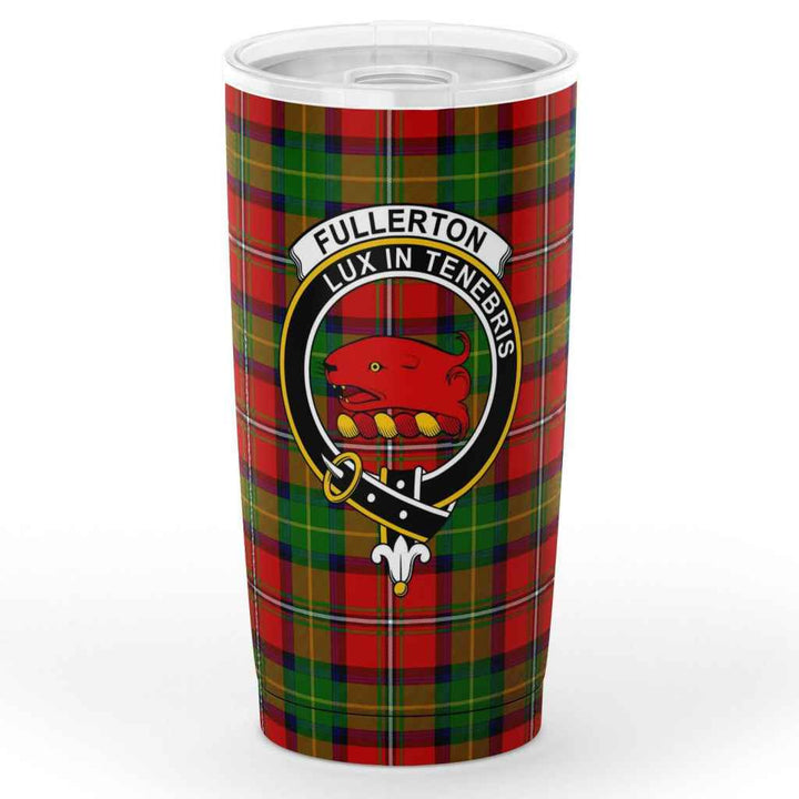 Scottish Fullerton Clan Crest Tartan Insulated Tumbler Tartan Plaid 1
