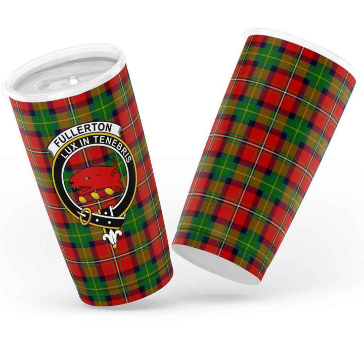 Scottish Fullerton Clan Crest Tartan Insulated Tumbler Tartan Plaid 3