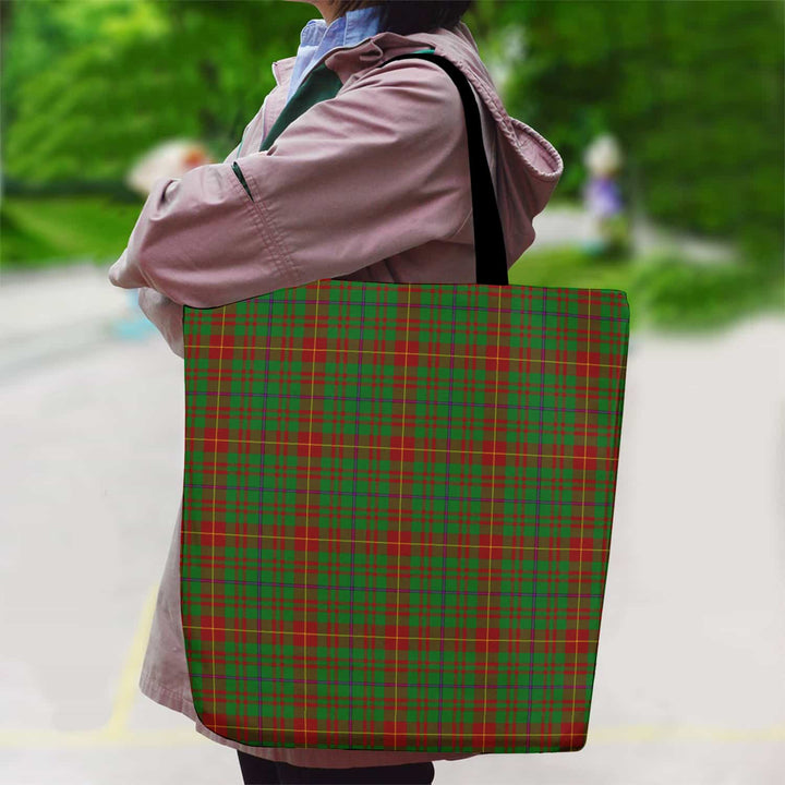 Scottish Fulton Clan Tartan Canvas Bag With Shoulder Strap Tartan Plaid 2