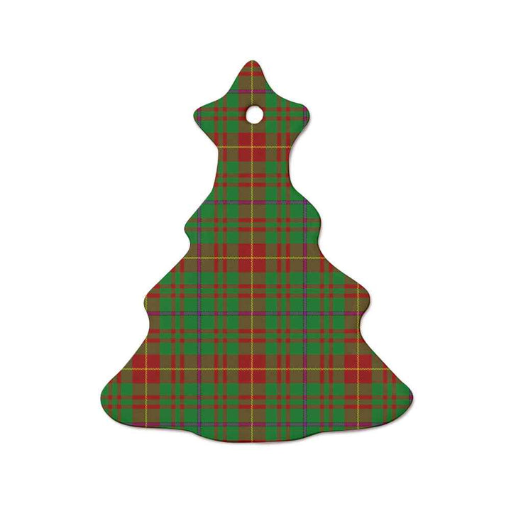 Scottish Fulton Clan Tartan Ceramic Ornament  Tree Shape Tartan Plaid