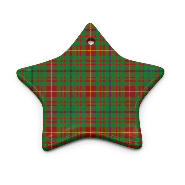 Scottish Fulton Clan Tartan Ceramic Ornament Star Shape Tartan Plaid