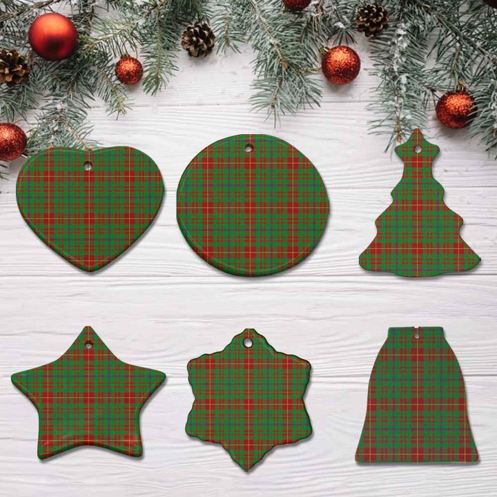 Scottish Fulton Clan Tartan Ceramic Ornament All Tartan Plaid