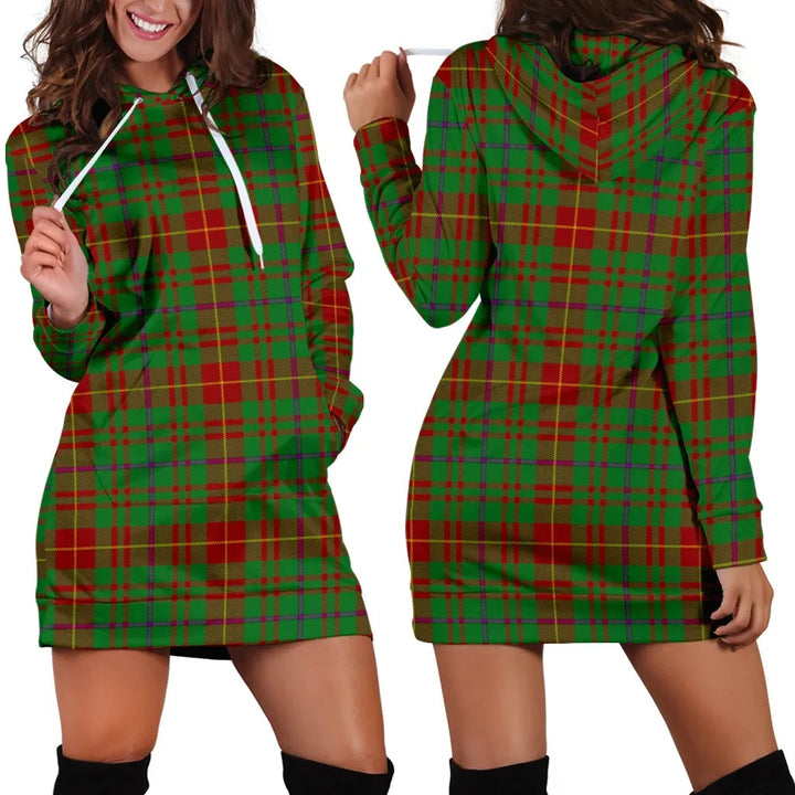 Scottish Fulton Clan Tartan Hoodie Dress