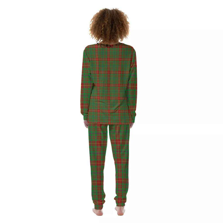 Scottish Fulton Clan Tartan Pajama Set Women Back Side Tartan Plaid
