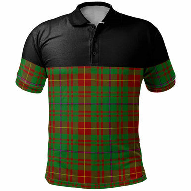 Scottish Fulton Clan Tartan Polo Shirt - Horizontal Style Front Side Tartan Plaid