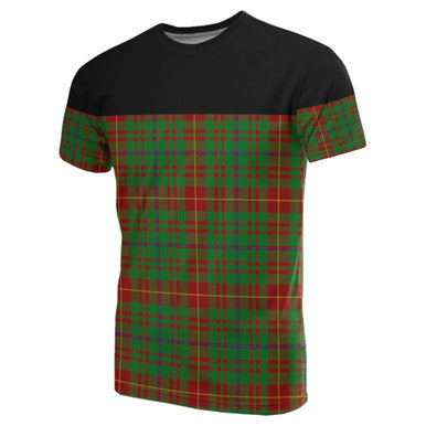 Scottish Fulton Clan Tartan T-Shirt Horizontal Style Front Side Tartan Plaid